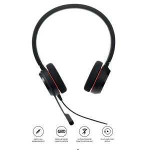 Jabra Evolve 20 Stereo UC USB-C/A Noise-Cancelling Headset (Black)